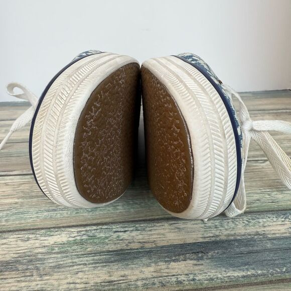 Keds Comfy Lace Up Walking Sneakers Blue Floral Print- Sz 6.5 - Picture 8 of 15